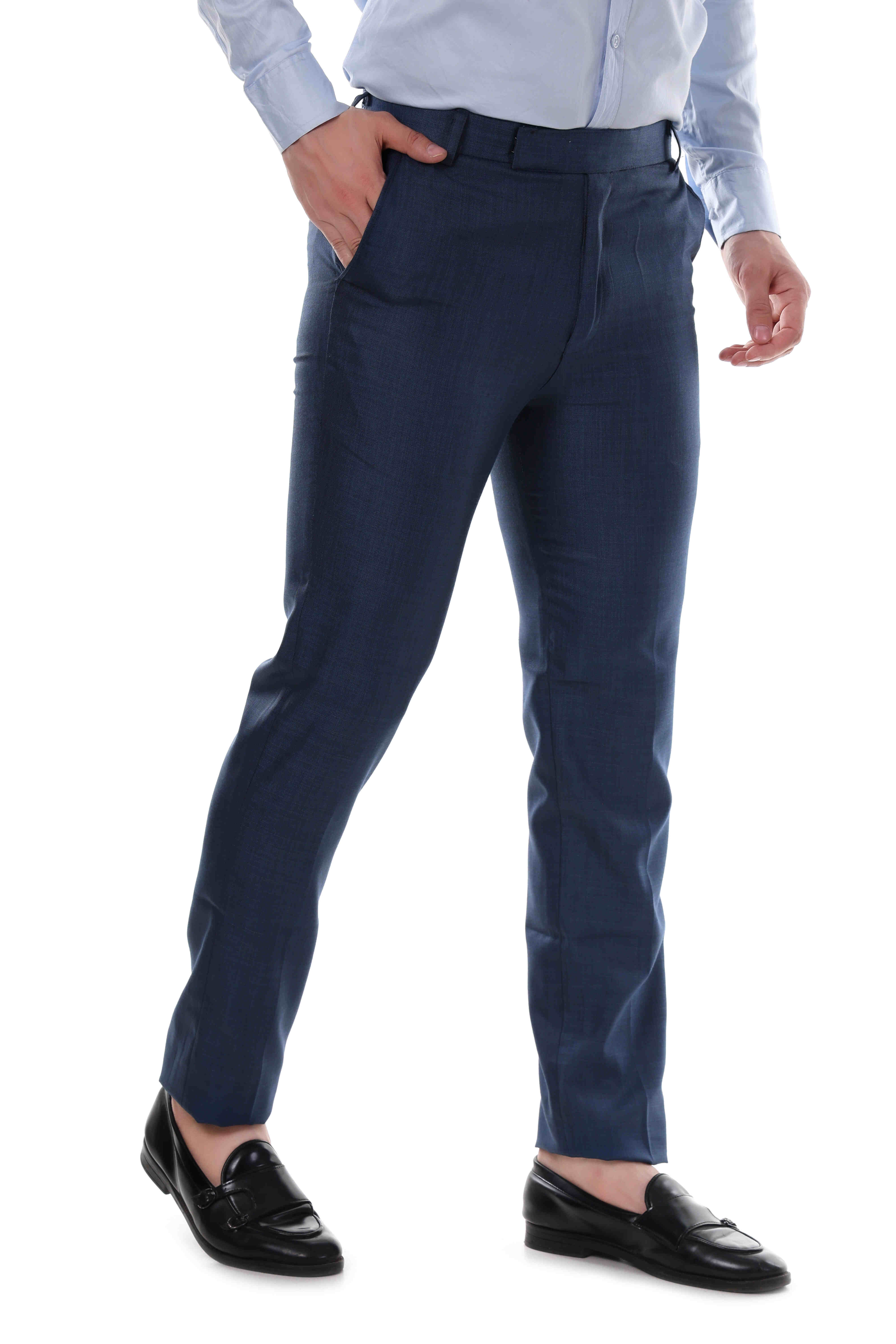 MENS BLUE FORMAL PANT